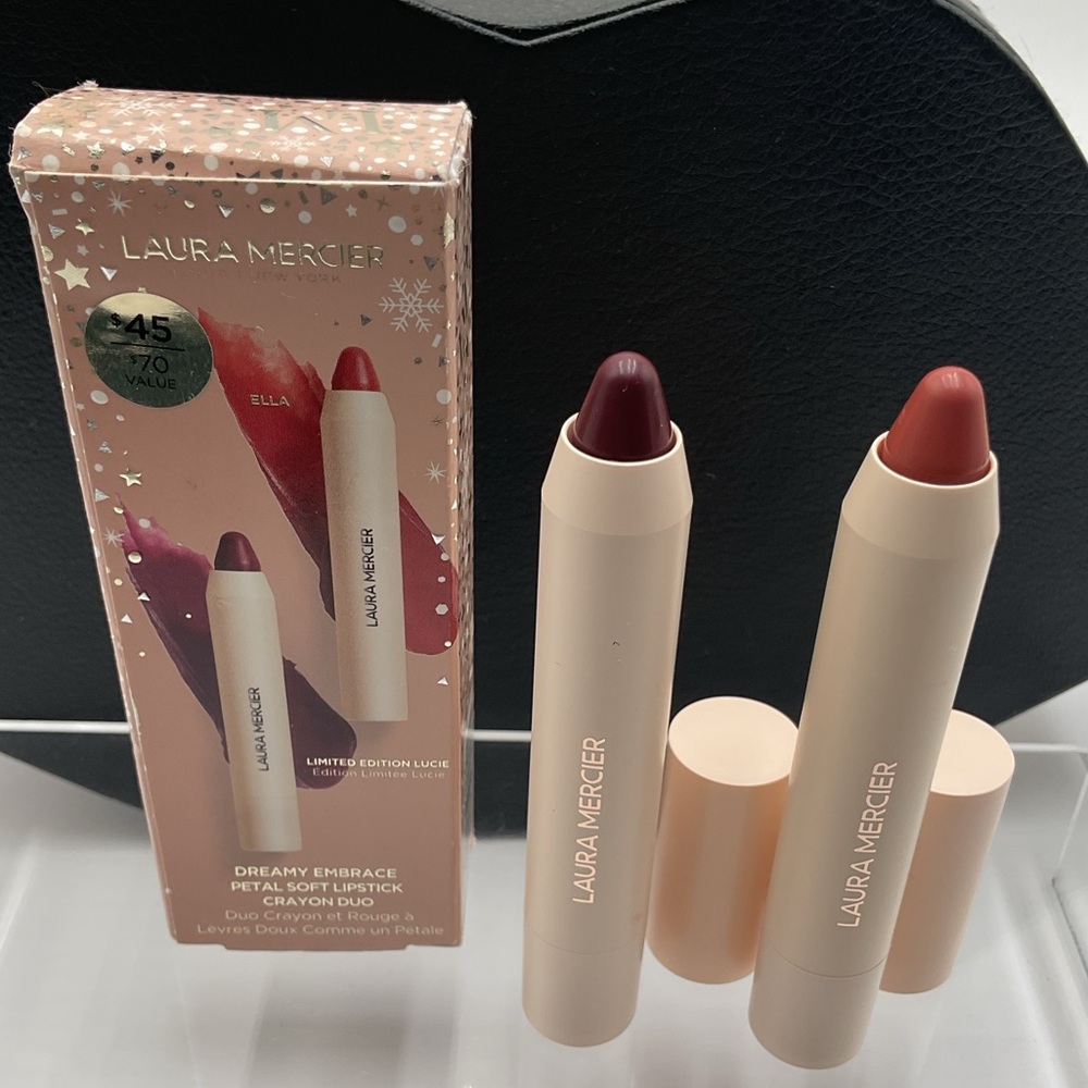 Laura Mercier Dreamy Embrace Lipstick Crayon Duo in Ella & Lucie - BNIB, LE - Picture 7 of 16